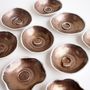 Handmade Mini Gold Ceramic Pottery Ring Dish, thumbnail 5 of 10
