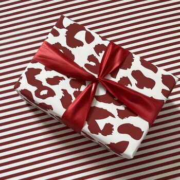 Christmas Red Leopard Luxury Wrapping Paper, 2 of 2
