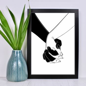 Personalised Romantic Holding Hands Print, 7 of 7