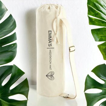 Personalised Organic Cotton Meditation Mat Bag, 5 of 7
