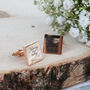 Personalised Message Rose Gold Plated Cufflinks, thumbnail 5 of 8