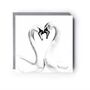 Swan Heart Hand Drawn Greeting Card, thumbnail 3 of 6