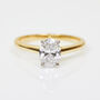 18ct Gold Lab Grown Oval Diamond Engagement Ring, thumbnail 2 of 3