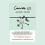 Cancer Wish Bracelet, Zodiac Star Sign Jewellery Gift, thumbnail 1 of 3