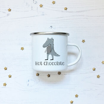 Crocodile Hot Chocolate Enamel Mug, 3 of 3