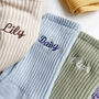 Custom Embroidered Name Yoga Pilates Socks, thumbnail 1 of 12