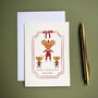 Personalised Santa And Elves Mouse Christmas Card, thumbnail 1 of 7