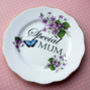 'Special Mum' Upcycled Vintage China Cake Plate, thumbnail 3 of 5