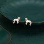 Sterling Silver Cocker Spaniel Stud Earrings, thumbnail 2 of 12