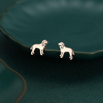 Sterling Silver Cocker Spaniel Stud Earrings, 2 of 12
