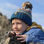 Kids Fjord Nordic Knit Reflective Super Bobble Hat, thumbnail 3 of 4