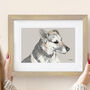 Personalised Hand Drawn Pet Dog Portrait, thumbnail 4 of 10