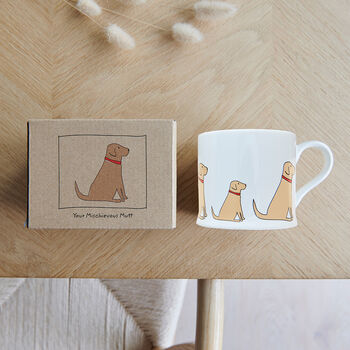 Yellow Labrador Mug Dog Lover Gift For Her Or Him, 4 of 12