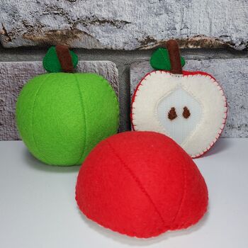 Cuttable Felt Apple Toy – Interactive, Handmade, Ukca/Ce Certified, 3 of 6