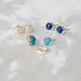 Maya Lapis Lazuli Stud Earrings Sterling Silver Or Gold Plated, thumbnail 6 of 12
