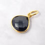 18ct Gold Plated Black Onyx Heart Gemstone Pendant, thumbnail 1 of 1
