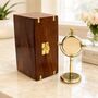 Engraved 5th Anniversary Gold Colour Desk Clock Gift – Personalised Father's Day Keepsake, thumbnail 9 of 11