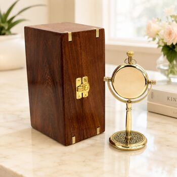 Engraved 5th Anniversary Gold Colour Desk Clock Gift – Personalised Father's Day Keepsake, 9 of 11