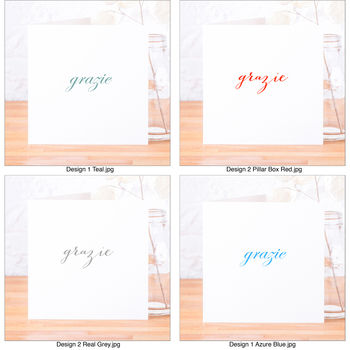 Single Or Pack Of Italian 'Grazie' Thank You Cards, 3 of 10