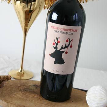Personalised Christmas Wine Gift, 4 of 5
