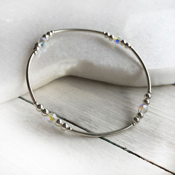 Silver Stuff Swarovski Crystal Stretch Bracelet, 3 of 7