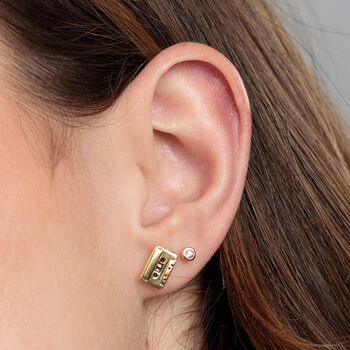 Cassette Tape Stud Earrings, Sterling Silver Or Gold Plated, 4 of 7