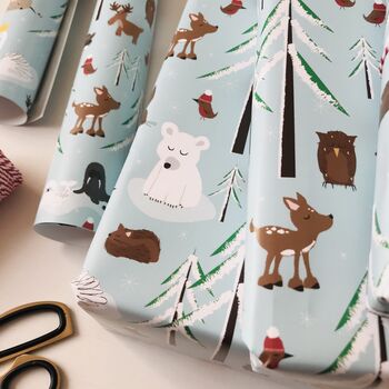 Forest Animals Christmas Wrapping Paper, 5 of 12