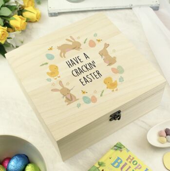 Personalised Easter Bunny Wooden Treat Box, 5 of 5