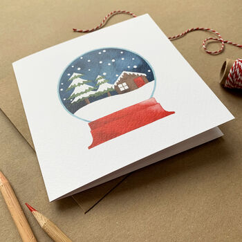 Snow Globe Christmas Cards Pack Of Four, 2 of 5