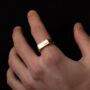 Personalised 18 K Gold Signet Rectangular Rings, thumbnail 1 of 11