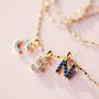 Personalised Family Birthstone Initial Charm Necklace, thumbnail 1 of 8