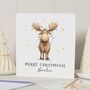 Personalised Funny Moose Christmas Card For Friend, thumbnail 1 of 7