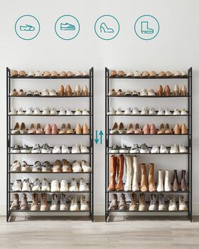 Stackable Shoe Rack With Adjustable Shelves, 5 of 10