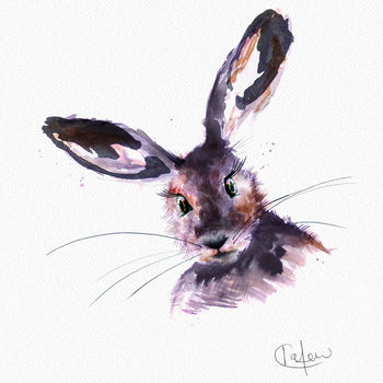 Inky Hare Illustration Print, 2 of 10