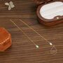 Sterling Silver Green Opal Oval Threader Earrings, thumbnail 4 of 11