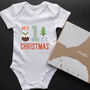 Organic Cotton Baby's First Christmas Babygrow, thumbnail 1 of 6