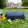 Luxury Two Person Picnic Blanket Navy Blue, thumbnail 1 of 3