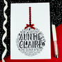 Personalised Auntie Christmas Bauble Card, thumbnail 1 of 4