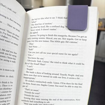 Personalised Vegan Leather Magnetic Bookmark, 3 of 8