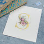 Illustrated Initial Letter In Real Gold Unframed Print, thumbnail 3 of 7