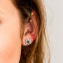 Guiding North Star Birthstone Stud Earrings Silver/Gold, thumbnail 3 of 10