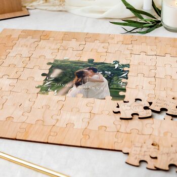 Personalised Photo Puzzle Wedding Guestbook Alternative, 5 of 11