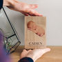 Personalised New Baby Solid Oak Wooden Photo Block, thumbnail 2 of 8