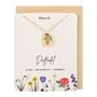 March Birthday Daffodil Birth Flower Necklace Card, thumbnail 2 of 4