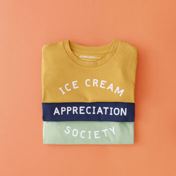 'Ice Cream Appreciation Society' Yellow T Shirt, 4 of 4