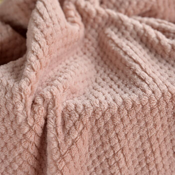 Personalised Dusty Pink Honeycomb Baby Blanket, 4 of 9