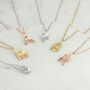 Art Deco Initial Necklace In Silver, Gold Or Rose Gold Colour, thumbnail 1 of 12