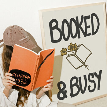 Booked And Busy Funny Book Print, 8 of 12