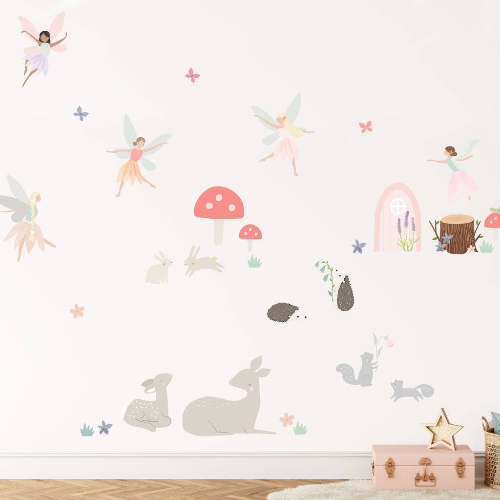 Forest Fairies Fabric Wall Stickers, 1 of 3