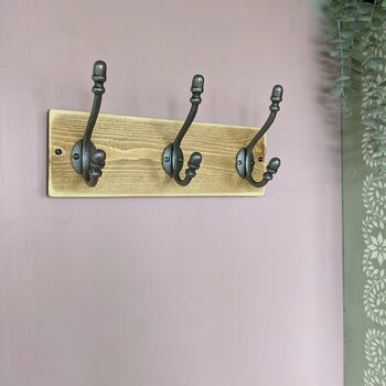 Handmade Solid Wood Wall Rack, 2 of 3